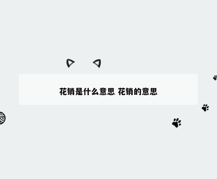花销是什么意思 花销的意思