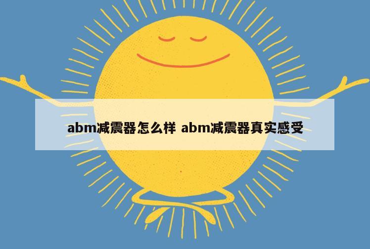 abm减震器怎么样 abm减震器真实感受